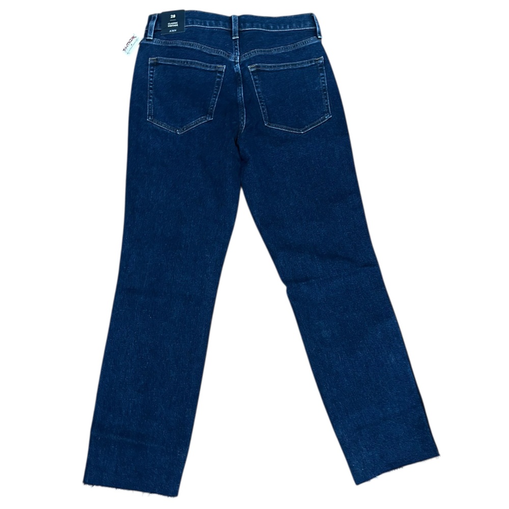 NWT J Crew Classic Vintage Raw Hem Dk Blue Jean 28 and 29 - Picture 5 of 12